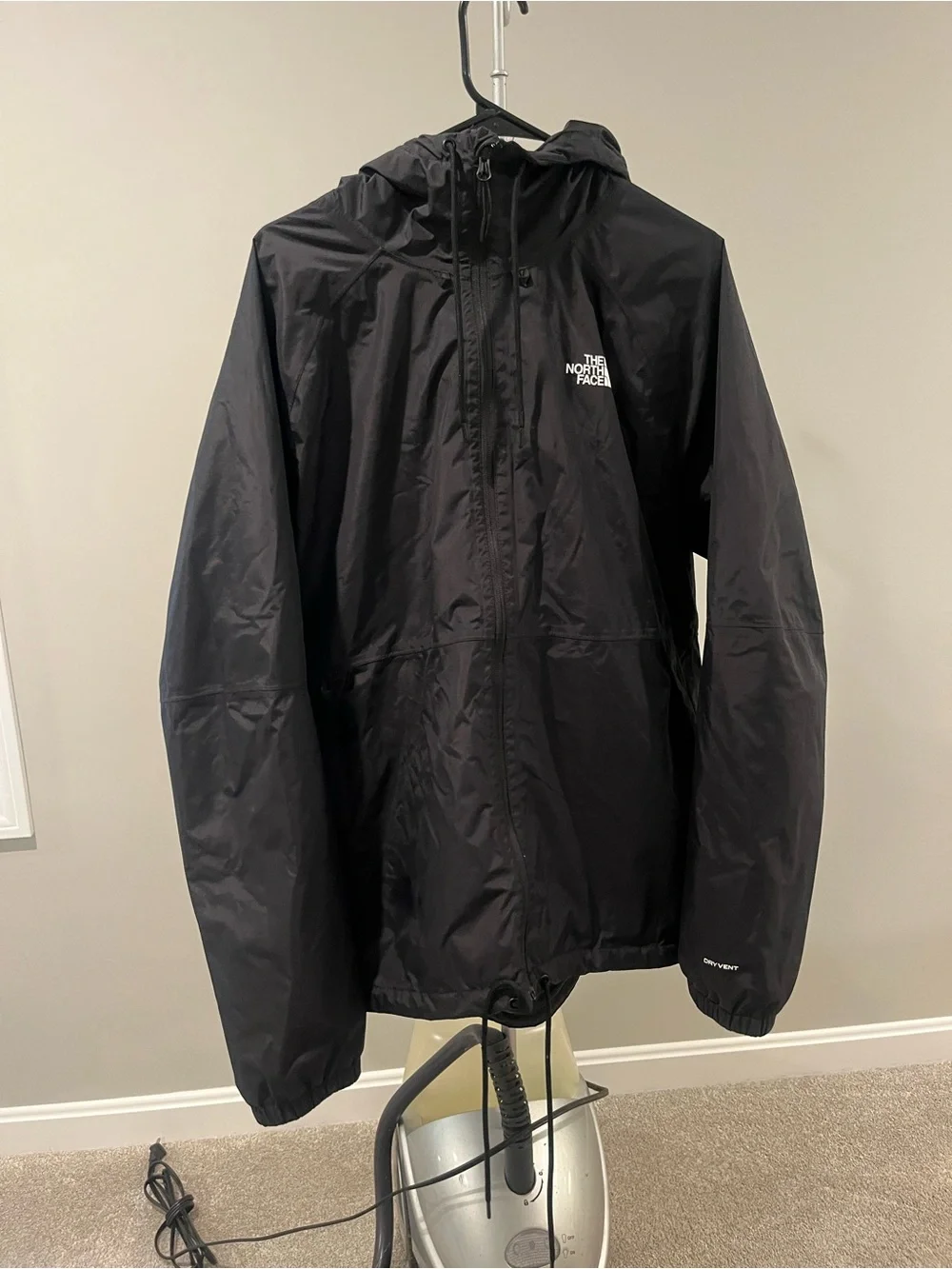 The North Face Black Hooded Rain Jacket